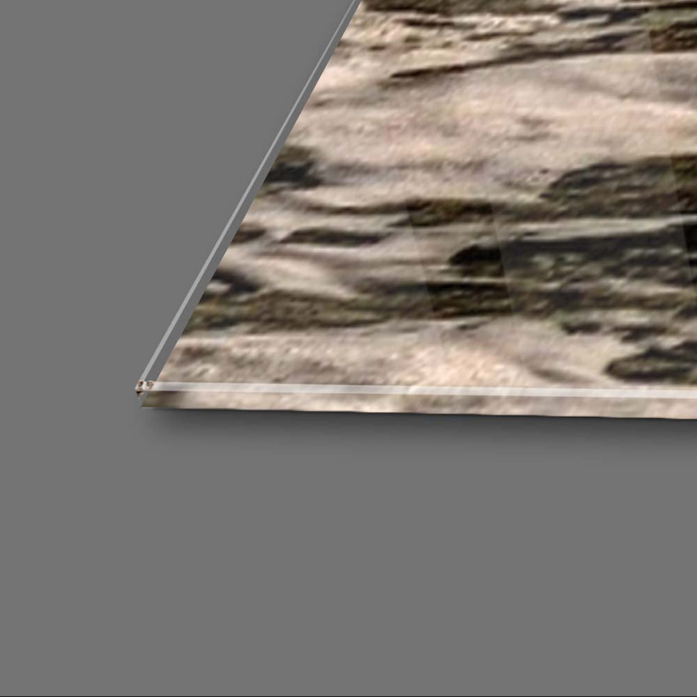 Horse Running Through Water Glass Wall Art