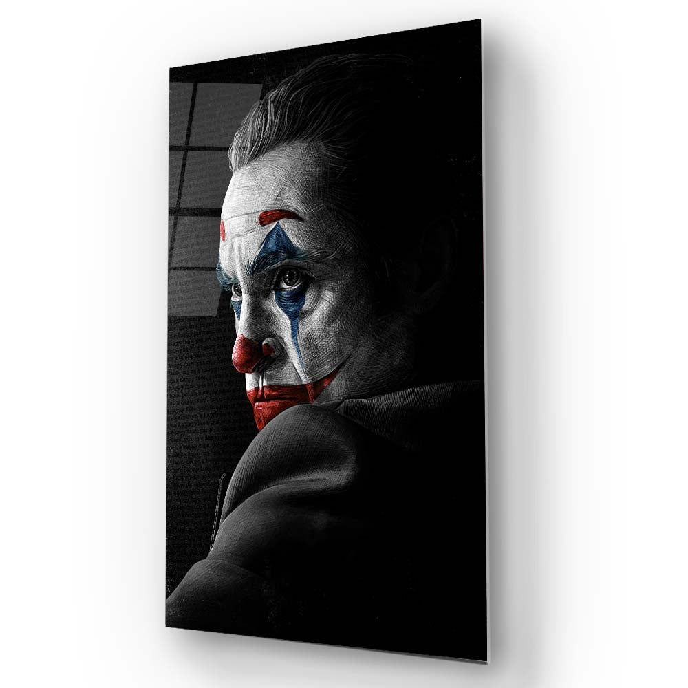 Joaquin Phoenix's Joker Glass Wall Art