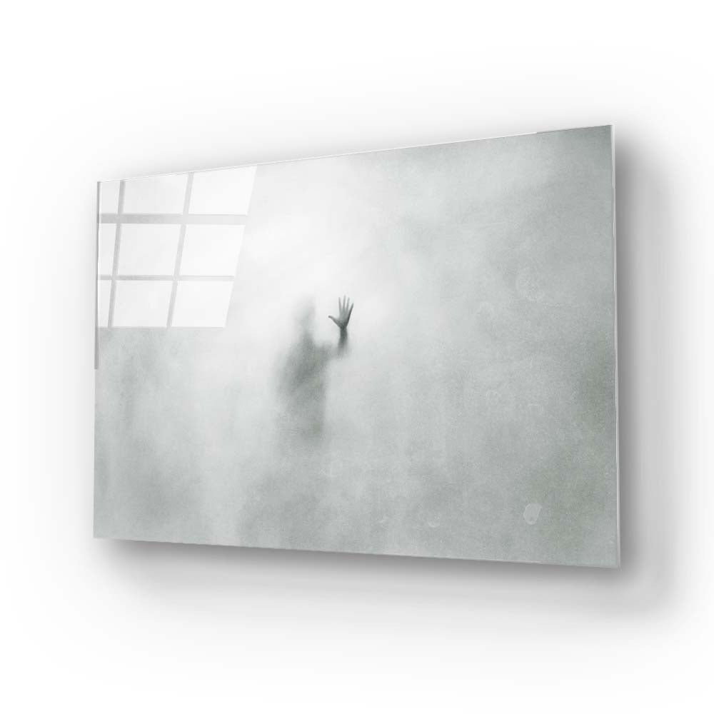 Man in the Mist Glass Wall Art