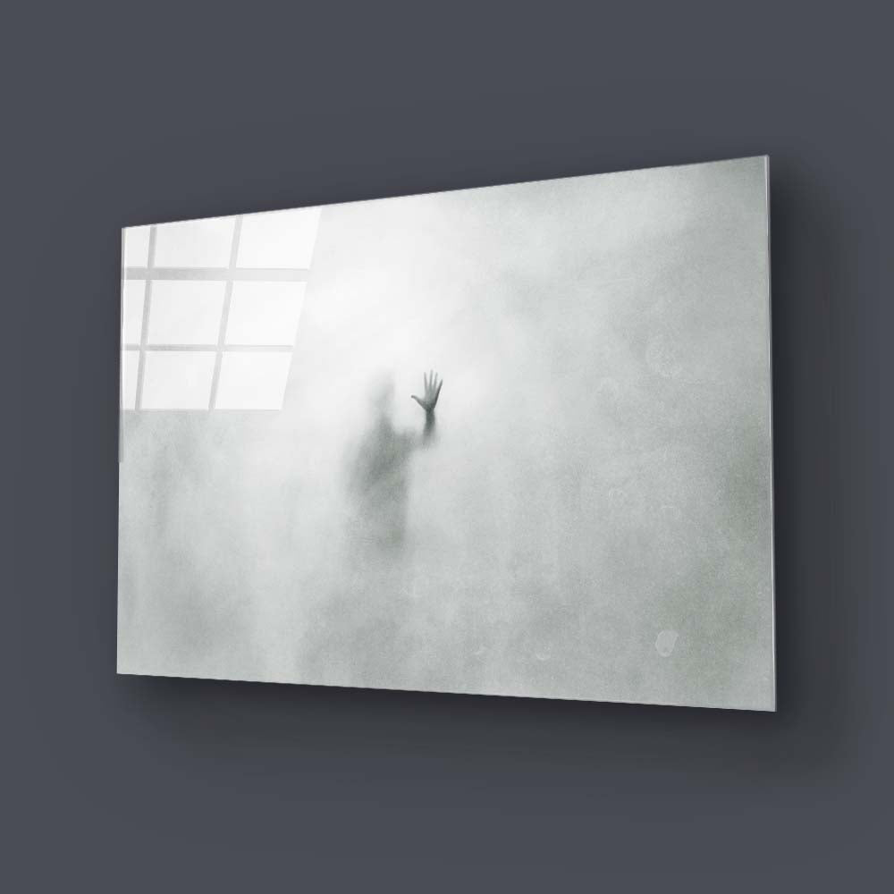 Man in the Mist Glass Wall Art