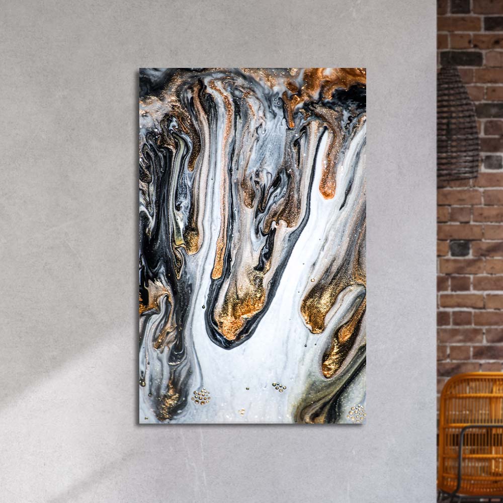 Marbled Copper Glass Wall Art