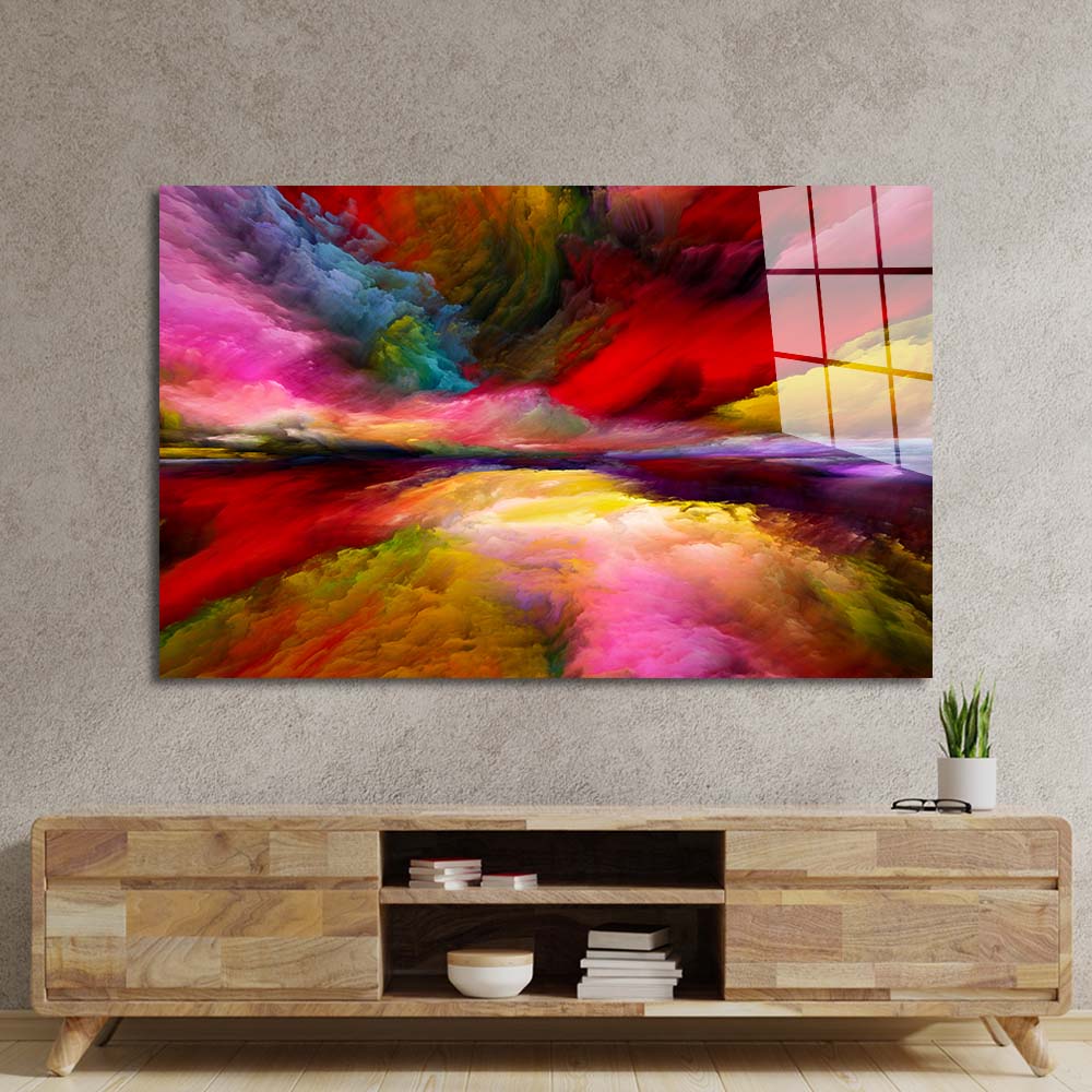 Multi-Coloured Clouds 2 Glass Wall Art