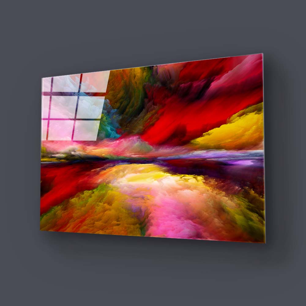 Multi-Coloured Clouds 2 Glass Wall Art
