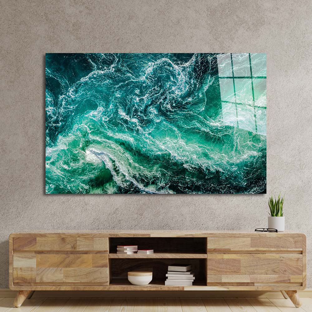 Ocean Wave Glass Wall Art