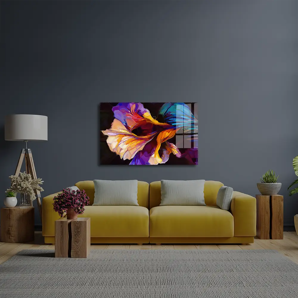 Organic Color Series Strokes Dubs Color Glass Wall Art