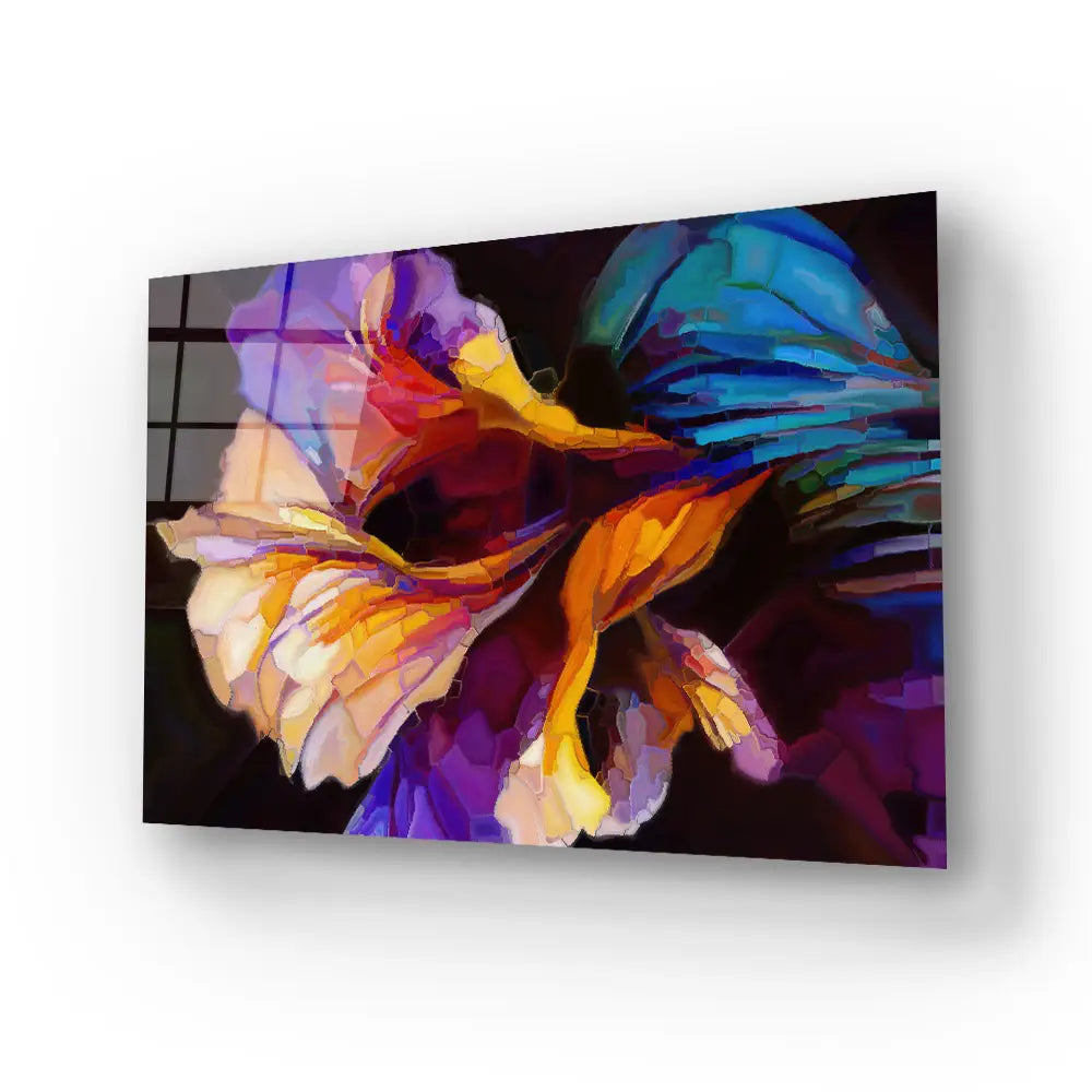 Organic Color Series Strokes Dubs Color Glass Wall Art