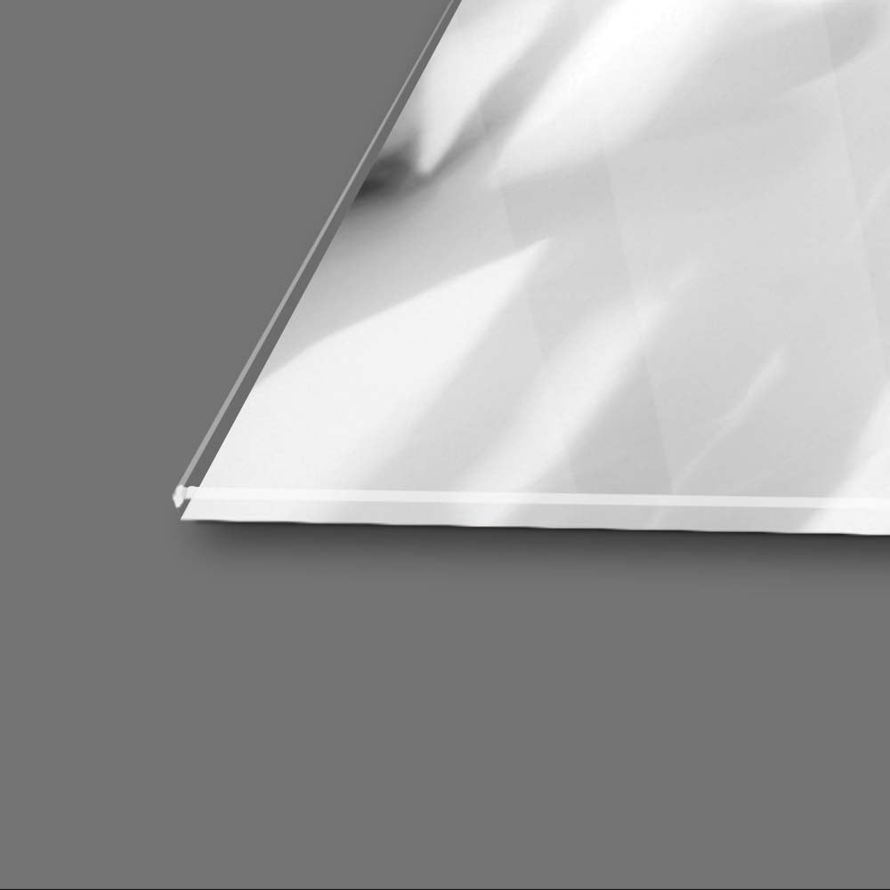 People Walking in Lobby Motion Blurred Glass Wall Art