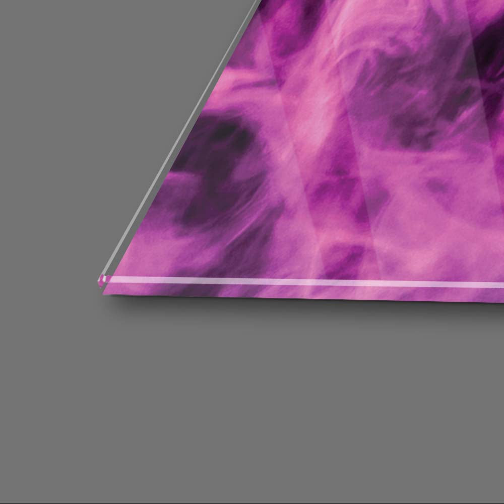 Purple and Blue Smoke Glass Wall Art