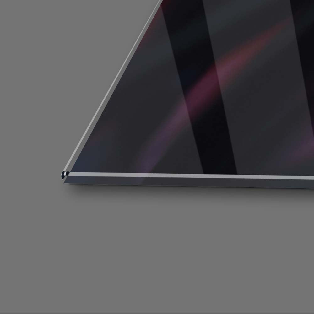 Red Dandelion Glass Wall Art