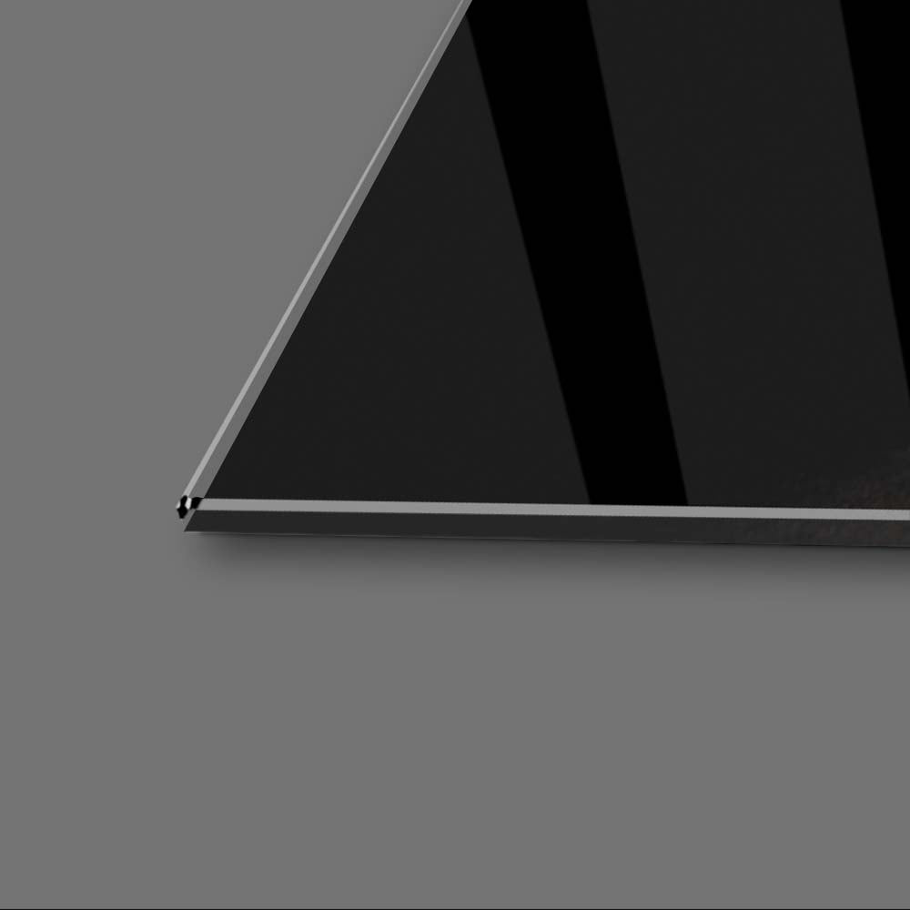 Red Rose with Black Background Glass Wall Art