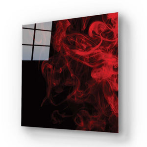 Red Smoke Glass Wall Art