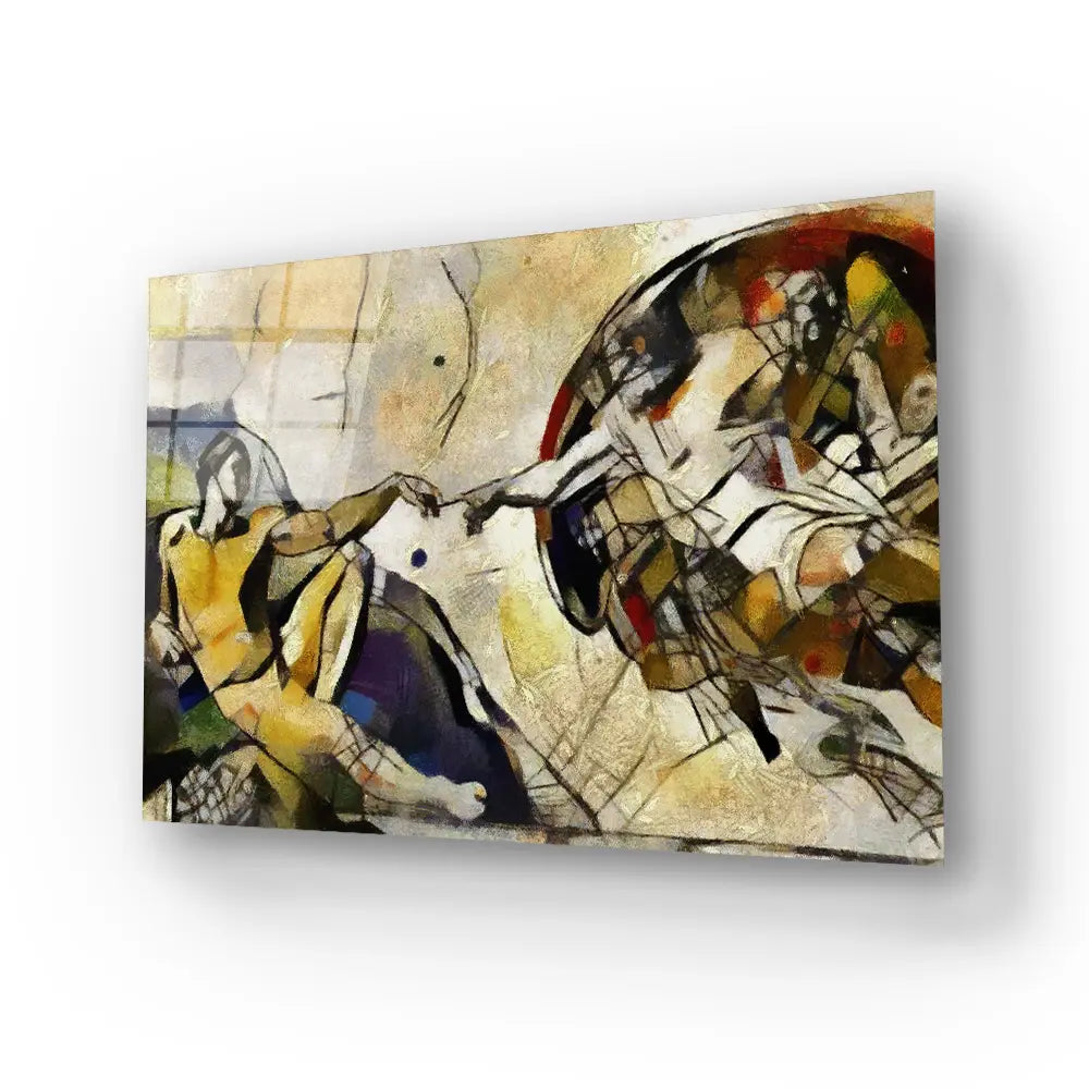 Reproduction Adam Fresco Michelangelo Style Picasso Glass Wall Art
