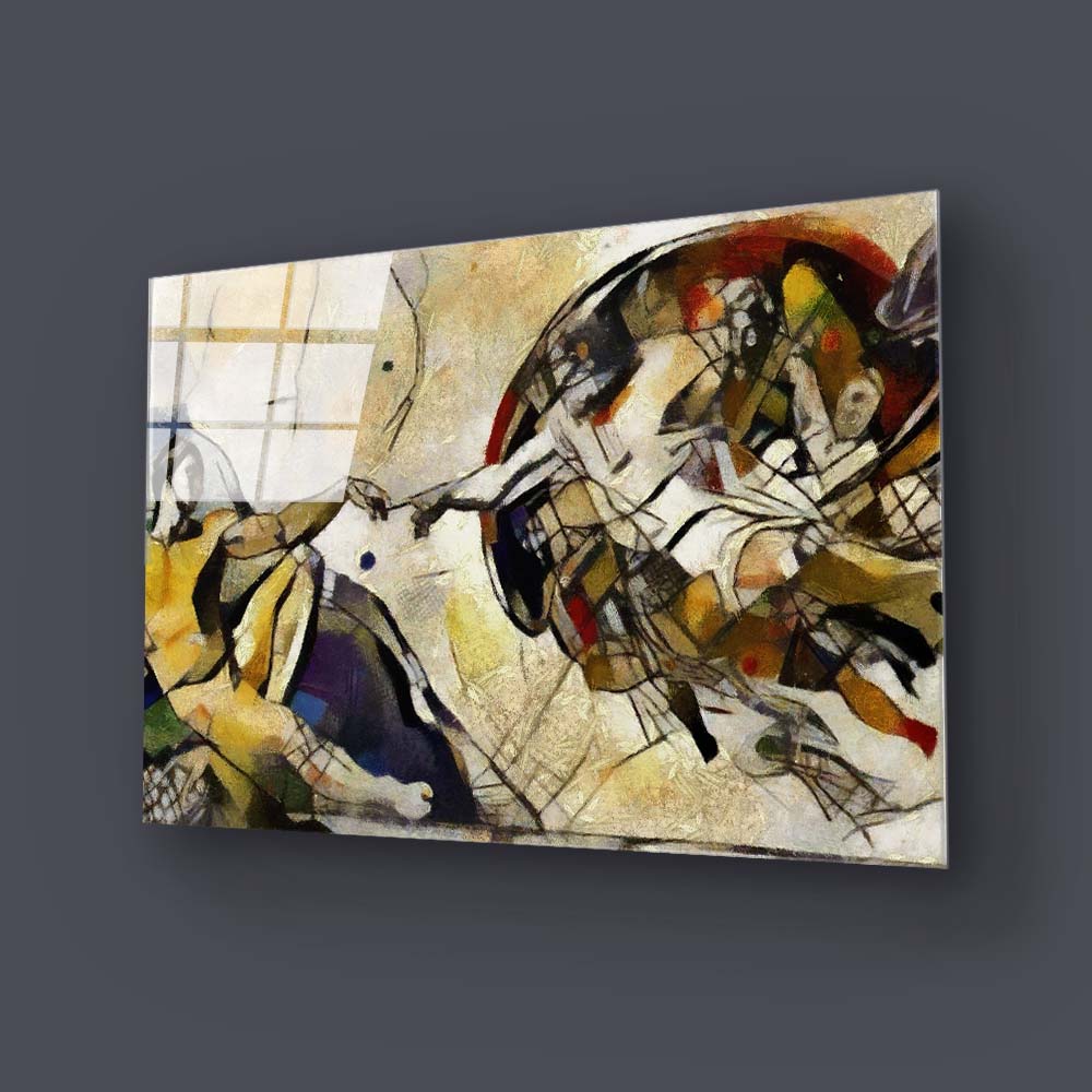 Reproduction Adam Fresco Michelangelo Glass Wall Art