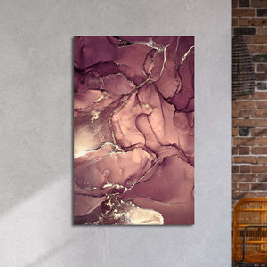 Rose Gold Alcohol Ink Abstract