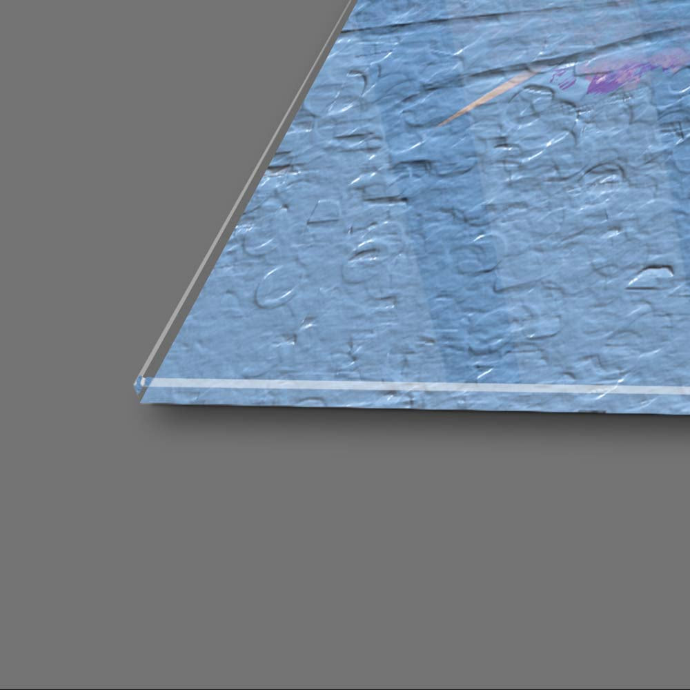 Sailing Boats Textured Painting Glass Wall Art