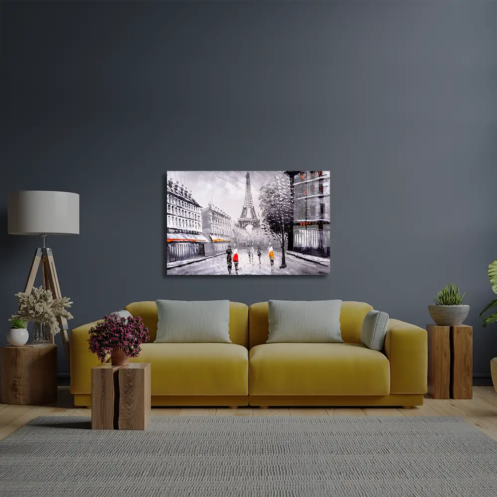 Street View Paris Glass Wall Art