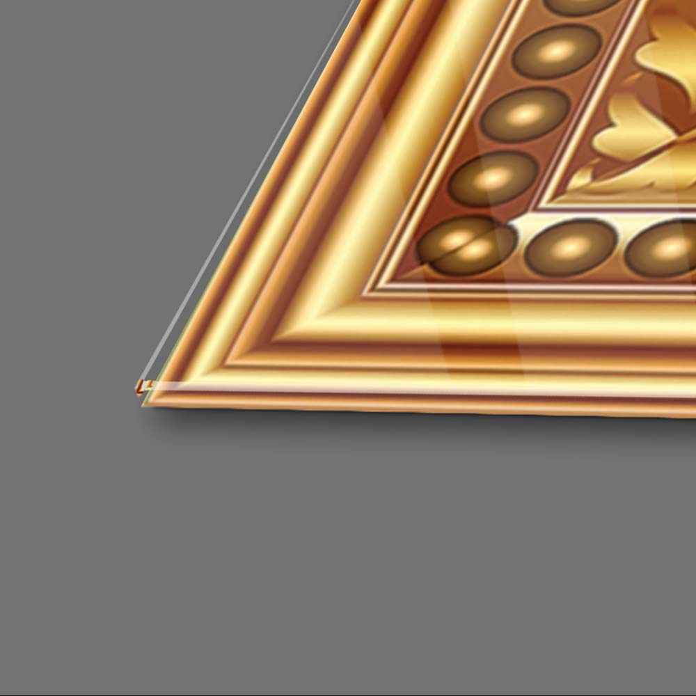 Sunrise White Lucky Seven Running Horses Glass Wall Art