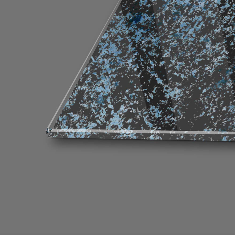 Textured Blue Glass Wall Art