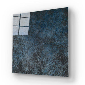 Textured Blue Glass Wall Art
