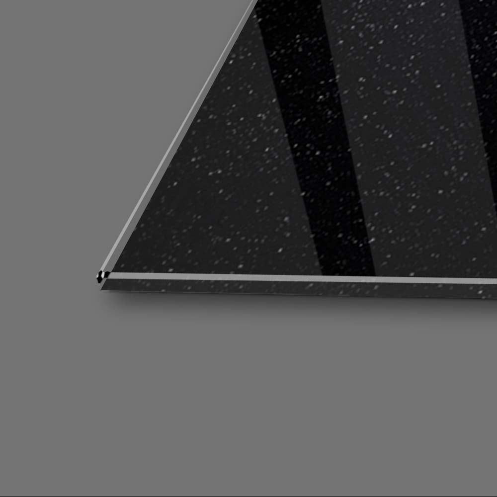 The Earth and Moon with the Milky Way Glass Wall Art