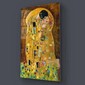The Kiss, Gustav Klimt Glass Wall Art