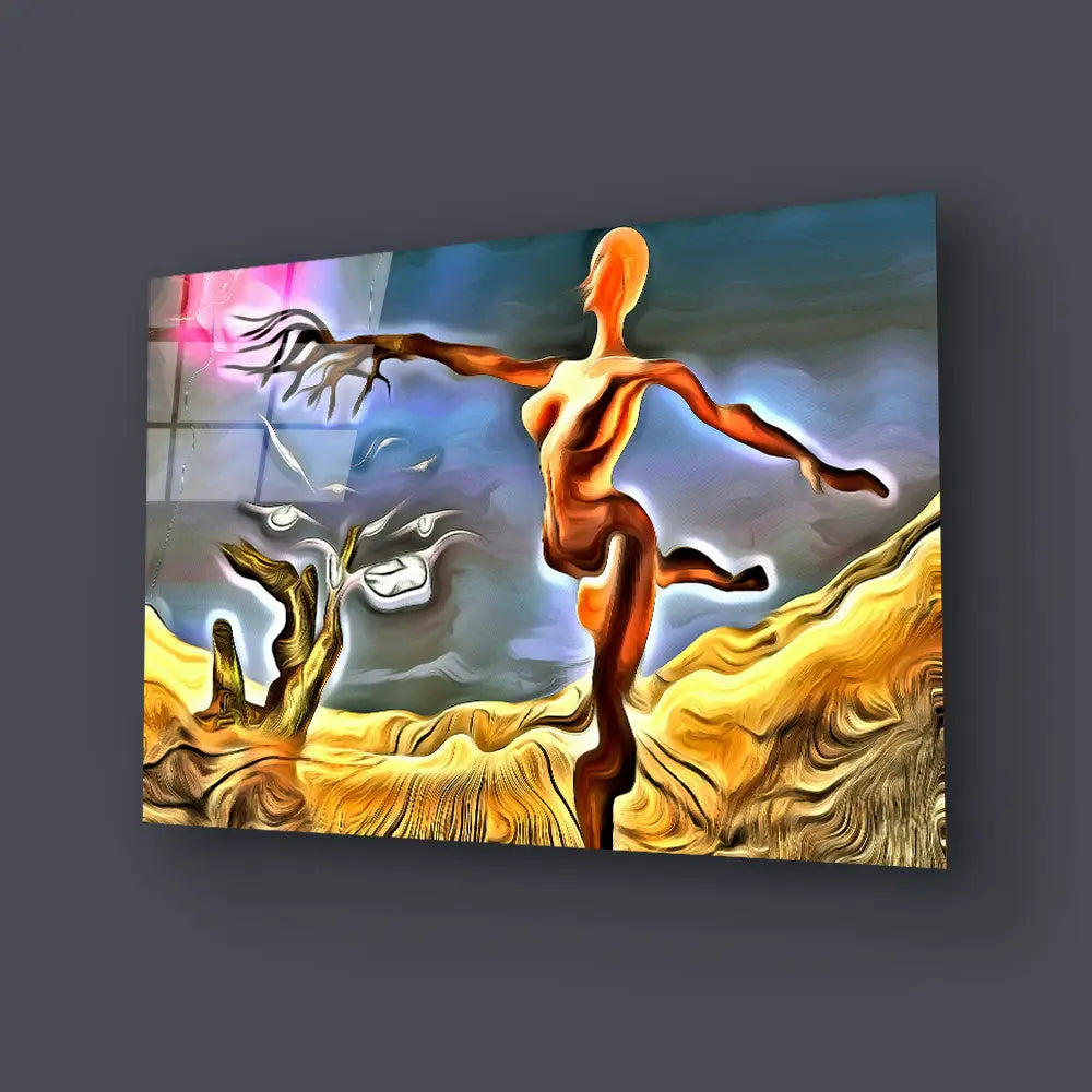 Tree Ballerina Field Glass Wall Art