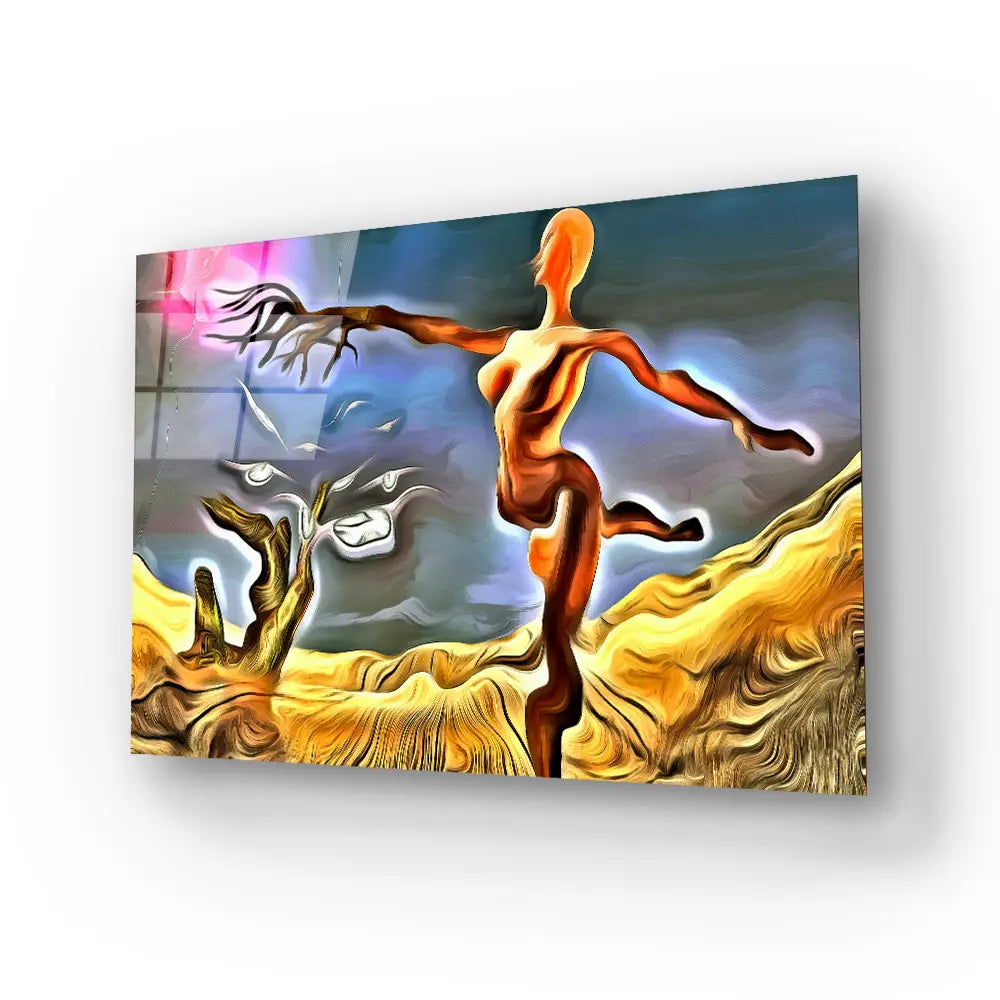 Tree Ballerina Field Glass Wall Art