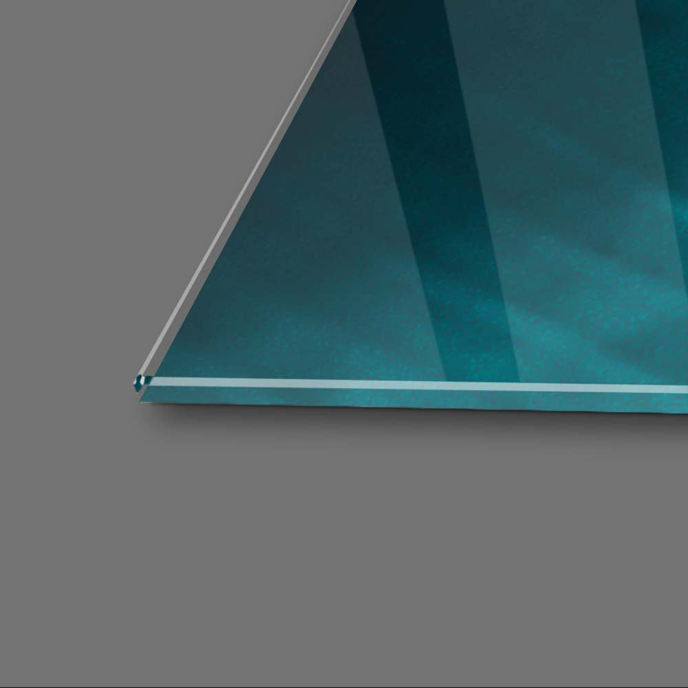 Tropical Leaves Colourful Flower Glass Wall Art