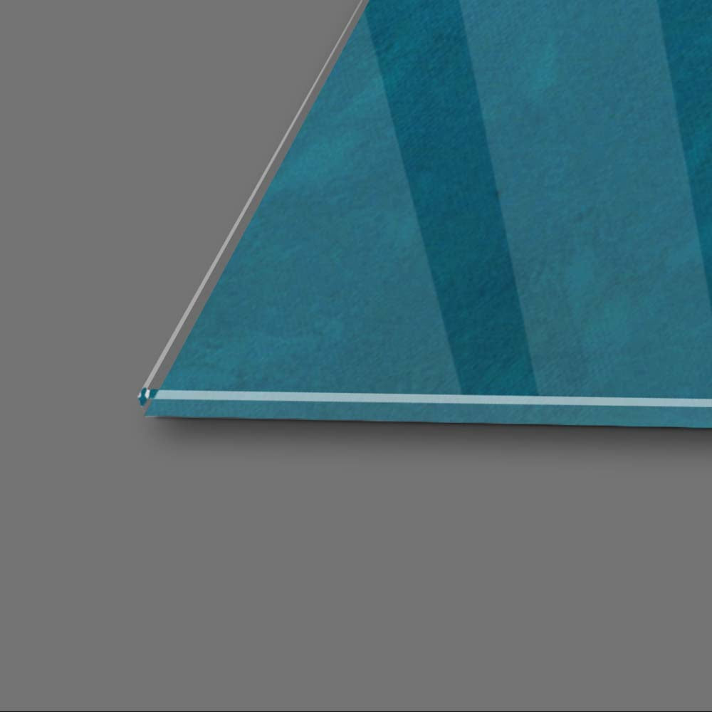 Two Orange Flamingos Painting Glass Wall Art