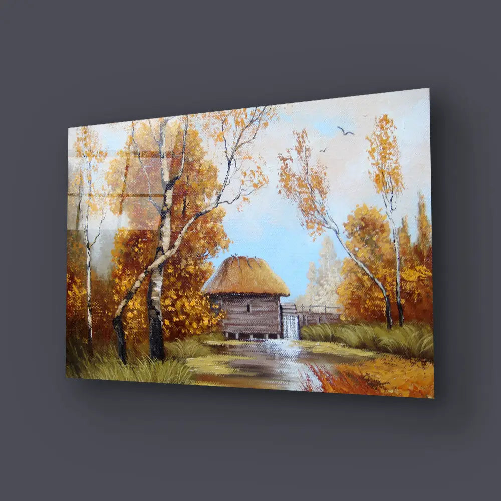Ukraine Art Landscape Glass Wall Art