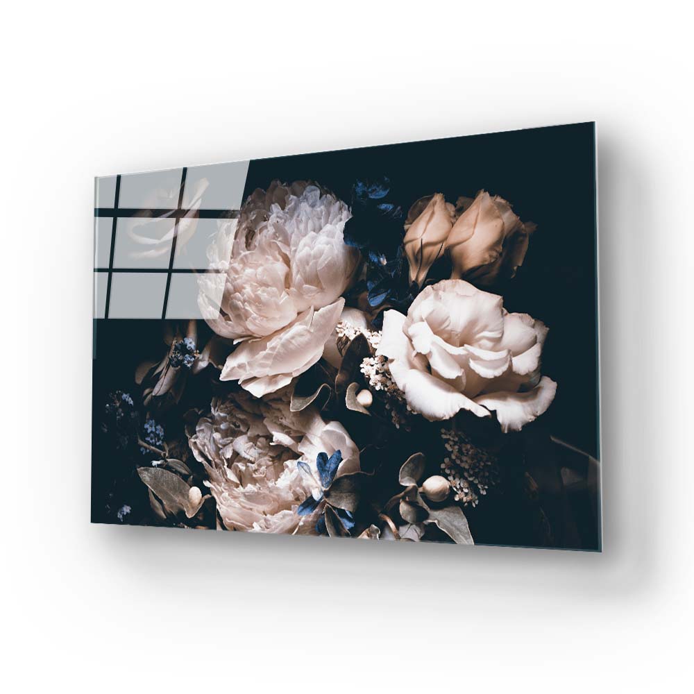 Vintage Bouquet Glass Wall Art