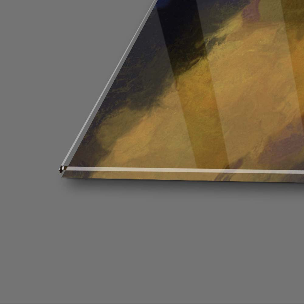 Watercolour Yellow Butterfly Glass Wall Art