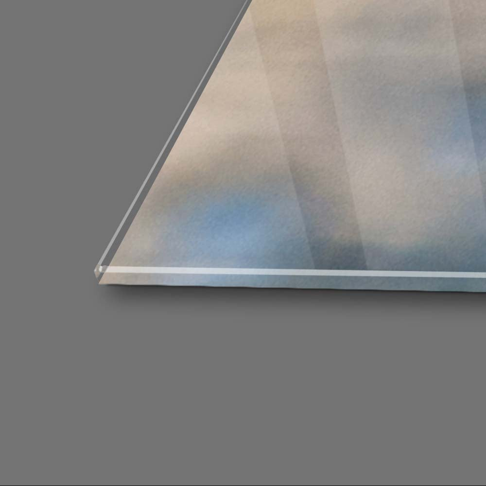 Water droplets on a Dandelion Glass Wall Art