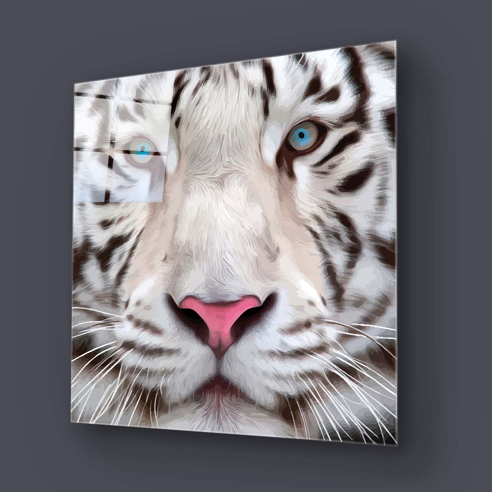 White Tiger Glass Wall Art