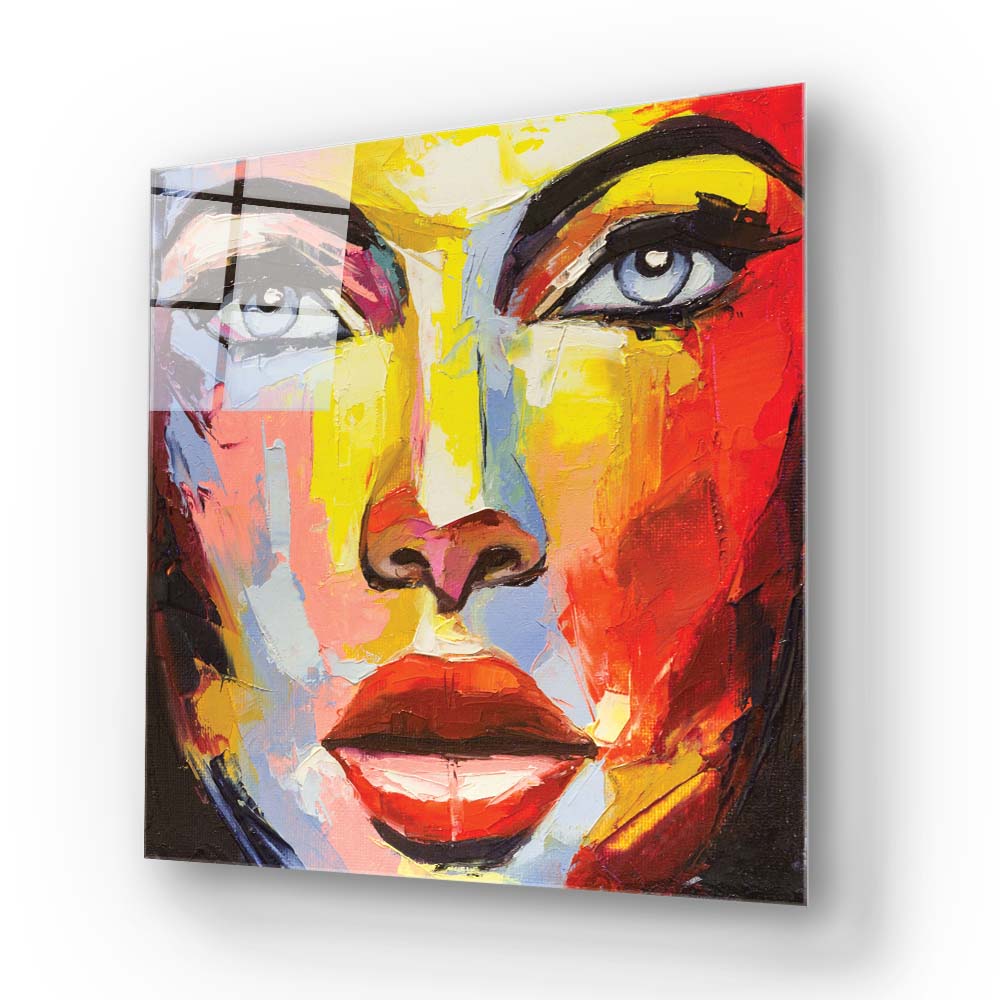 Woman Painting Glass Wall Art