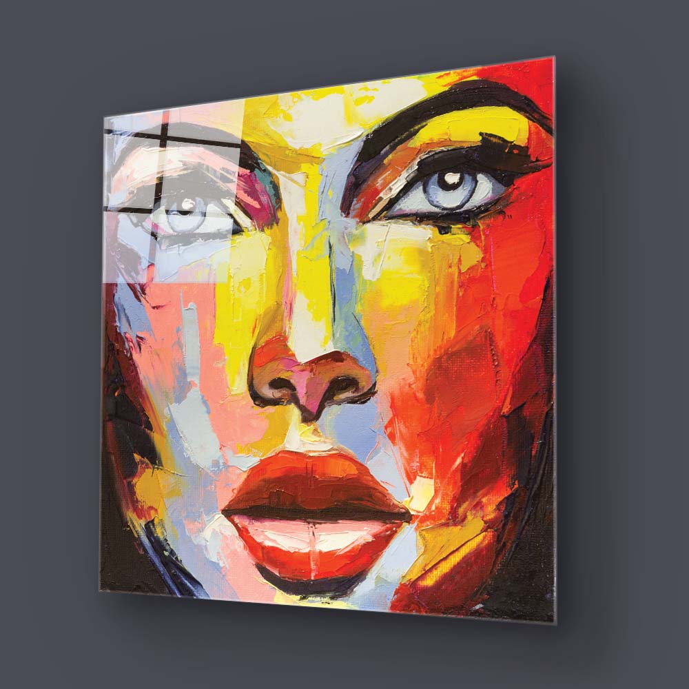 Woman Painting Glass Wall Art